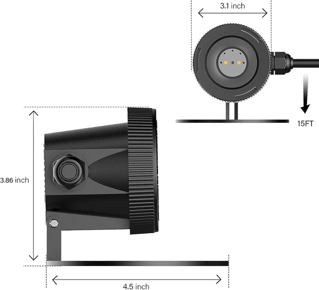 Alt view image 6 of 7 - Malibu Submersible LED Pond Light Low Voltage Landscape Lighting Underwater Flood Light Outdoor Landscape Water Garden Lights for Swimming Pool, Fountain, Pond, Rockery 8401-3501-01, Black