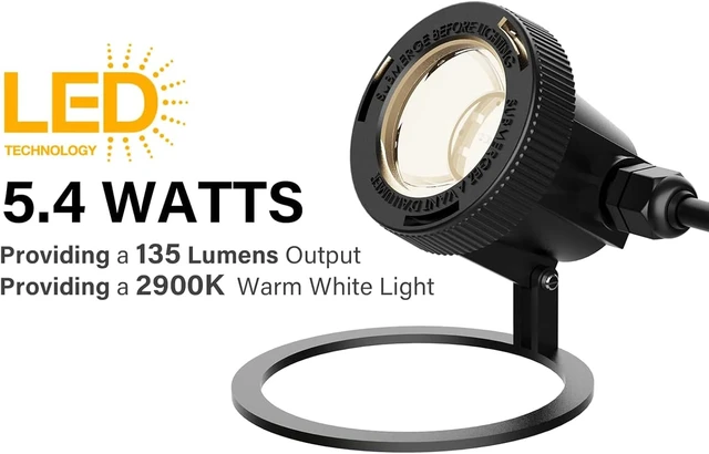 Alt view image 2 of 7 - Malibu Submersible LED Pond Light Low Voltage Landscape Lighting Underwater Flood Light Outdoor Landscape Water Garden Lights for Swimming Pool, Fountain, Pond, Rockery 8401-3501-01, Black