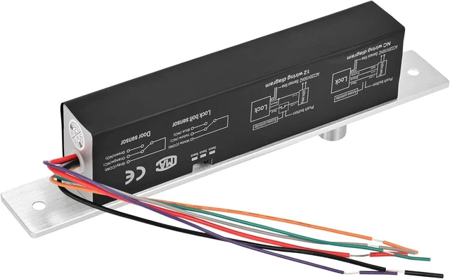 Alt view image 3 of 7 - Electric Deadbolt Drop Bolt Lock, Fail-Secure NO Mode 12V DC for Narrow Door Access Control System
