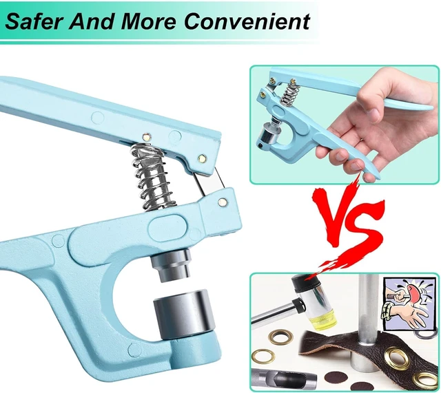 Alt view image 4 of 7 - Sewing Snaps Fasteners Kit with Press Pliers Installment Tool, Heavy-Duty Snap Pliers Sets with 4 Size Plastic Metal No-Sew Snap Buttons for Sewing Clothing, Bibs, Rain Coat Crafting DIY Handmade