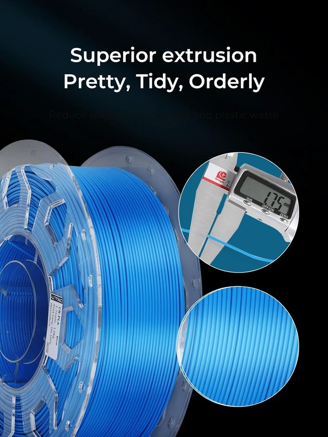 Alt view image 5 of 7 - PLA Filament 1.75mm Bundle 4 kg, 3D Printer Filament Multicolor, Enhanced Toughness No Warp, for Most FDM 3D Printers, 4 Pack-1 kg (Black, White, Blue, Red)