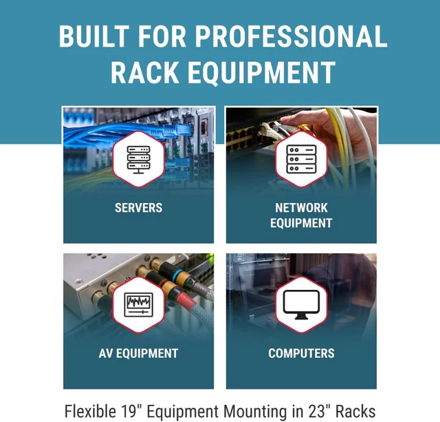 Alt view image 7 of 7 - 5RU Rack Adapter (5U), Converts 23" Rack to 19" Spacing