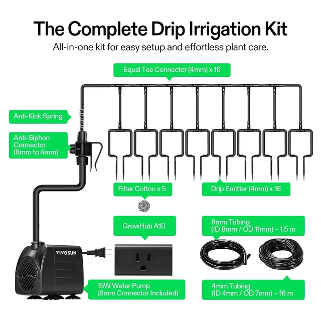 Alt view image 7 of 7 - Automatic Drip Irrigation Kit, Smart Watering System