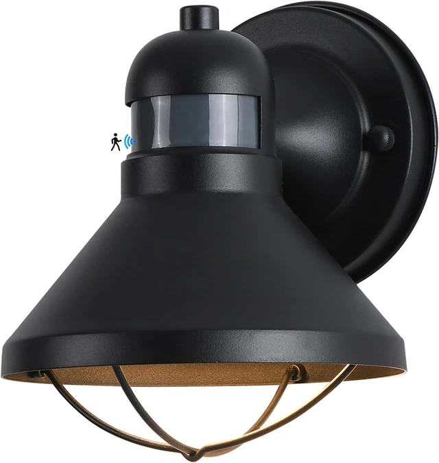 Main image of Dusk to Dawn Motion Sensor Outdoor LED Porch Wall Light Fixture