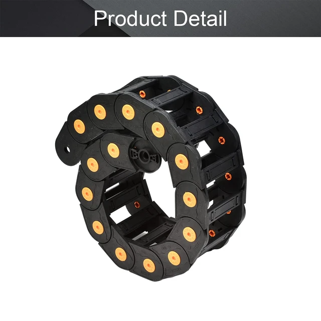 Alt view image 4 of 4 - Drag Chain Cable Carrier Open Type with End Connectors R100 40X100mm 1 Meter Plastic for Electrical CNC Machines Black 1Pcs