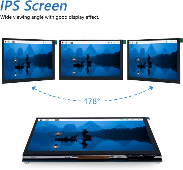 Alt view image 4 of 7 - 7 Inch Touchscreen Monitor for Raspberry Pi 5 4 B 3 B+ A+, 800x480 Pixel IPS Display, 5-Point Touch Capacitive Screen, Driver-Free MIPI DSI Port