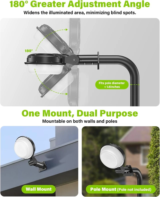 Alt view image 3 of 7 - 150W LED Barn Light Dusk to Dawn, 21000LM Outdoor Yard Light 5000K Aluminum
