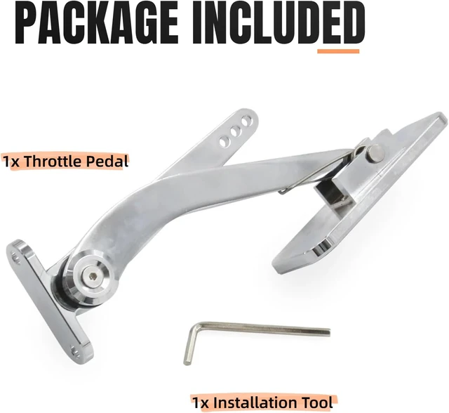 Alt view image 5 of 7 - Polished Aluminum Throttle Gas Pedal Fit for Chevy Ford Mopar