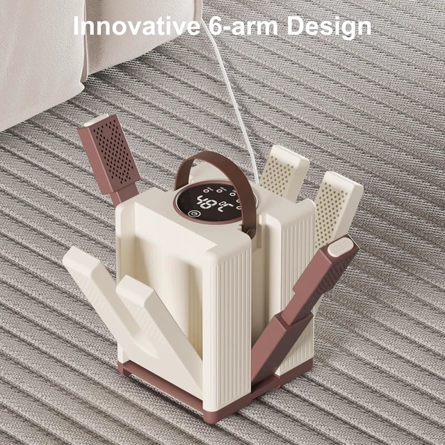 Alt view image 2 of 7 - Shoe Dryer and Boot Dryer 6-Arm Drying Rack Four timing modes