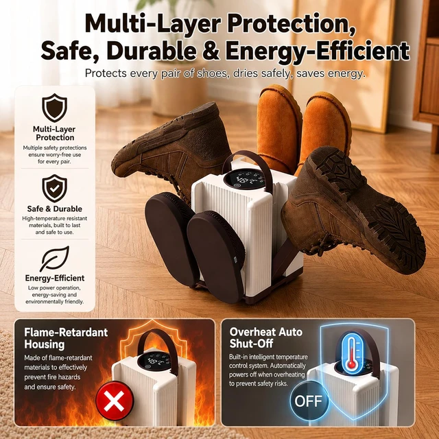 Alt view image 4 of 7 - Shoe Dryer and Boot Dryer 6-Arm Drying Rack Four timing modes