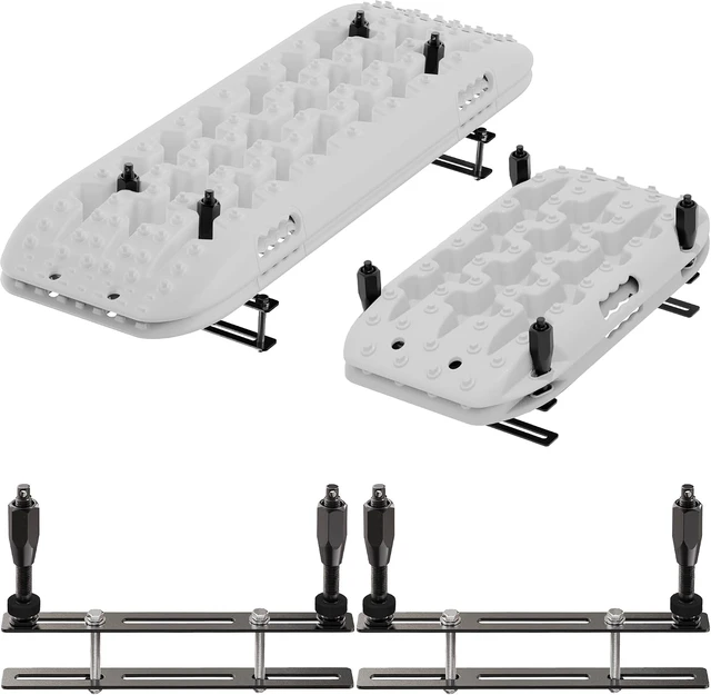 Main image of Recovery Board Mount Kit, Universal Bracket for Traction Tracks, Adjustable DIY Lockable Pin Set for Roof Rack, Crossbar & Cargo Basket