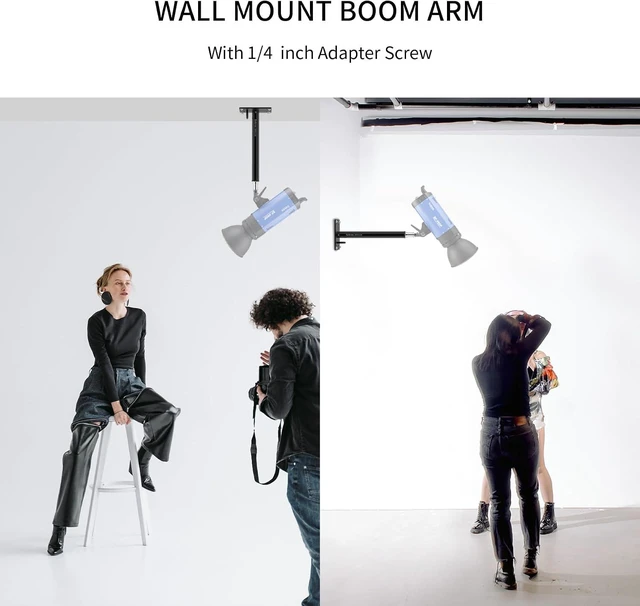 Alt view image 3 of 6 - 2 Pcs Camera Ceiling Mount, 11" Wall Mount Bracket with 1/4" Adapter