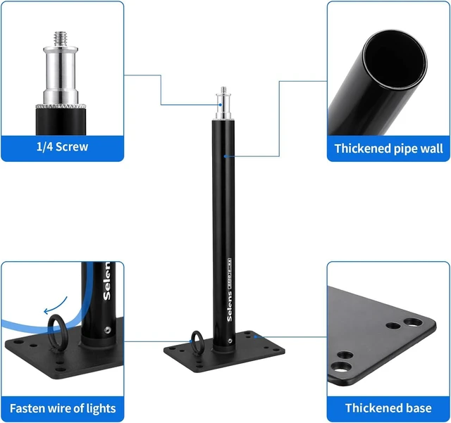Alt view image 4 of 6 - 2 Pcs Camera Ceiling Mount, 11" Wall Mount Bracket with 1/4" Adapter