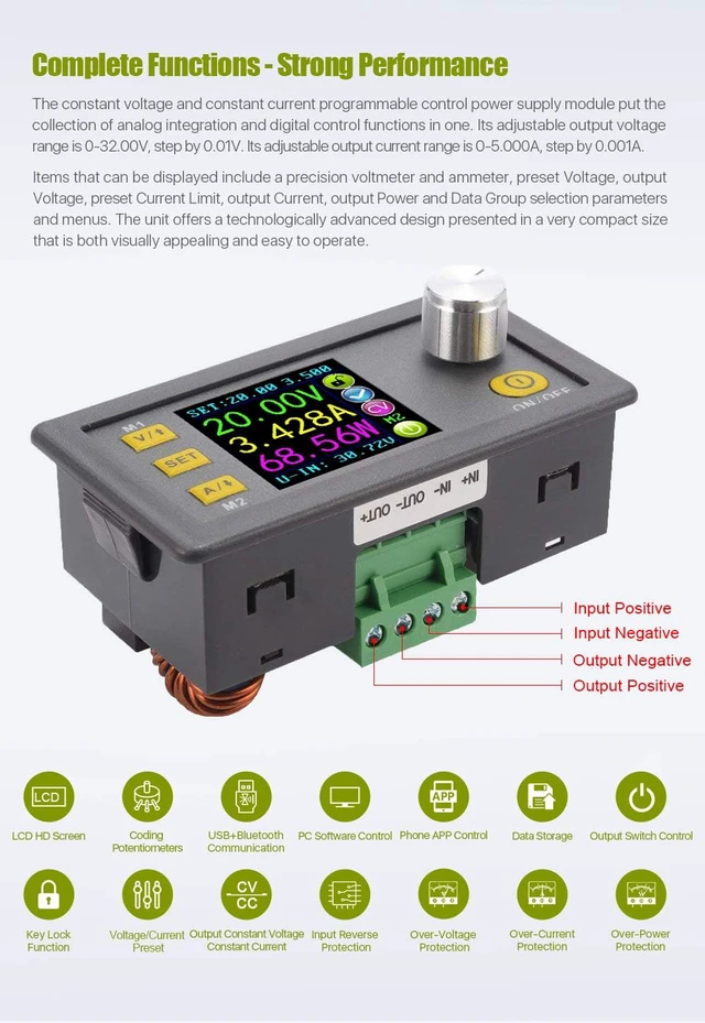 Alt view image 3 of 7 - DPS3005 6-40V to 0-32V 5A 160W Constant DC DC Voltage Current Step Down Stabilized Power Supply Module Buck Voltage Converter Voltmeter No Communication Version (DPS3005)