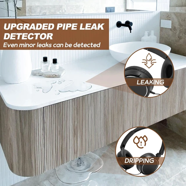 Alt view image 6 of 7 - Pipe Leak Detector with 2 Probe, Underground Water Leak Tester Kit 70db Monitor Kit for Construction Pipeline Inspection 20000X Sound Amplification