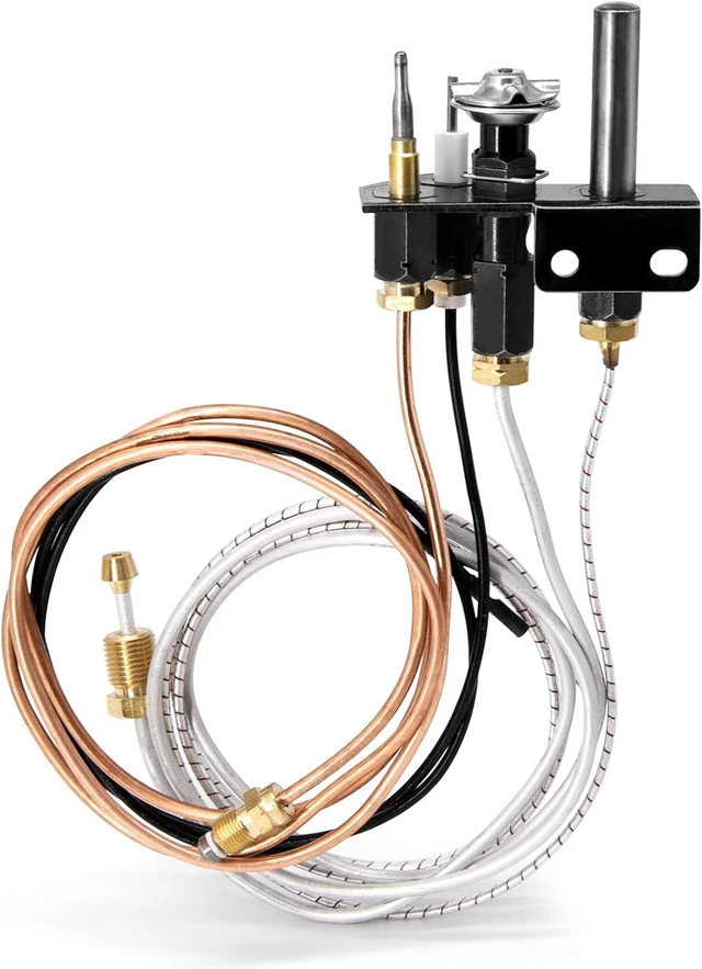 Main image of 69L18 Pilot Assembly Propane Gas (LP) for Lennox Elite, IHP, Merit, Superior, Astria Direct Vent Fireplaces and Inserts, 69L1801, 108084-03 Pilot Assembly Replacement Parts with thermocouple