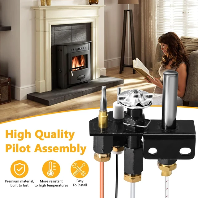Alt view image 5 of 7 - 69L18 Pilot Assembly Propane Gas (LP) for Lennox Elite, IHP, Merit, Superior, Astria Direct Vent Fireplaces and Inserts, 69L1801, 108084-03 Pilot Assembly Replacement Parts with thermocouple
