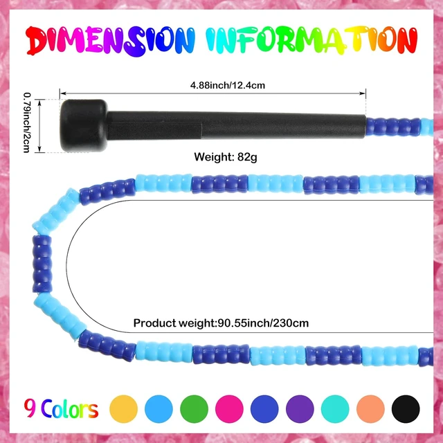 Alt view image 2 of 7 - 36 Pack Jump Ropes for Kids Adults, Adjustable Length Free Segmented Skipping Rope Bulk for Toys, Soft Beaded Jumping Ropes for Women Men Fitness Exercise Training Workout Weight Loss, 9 Colors