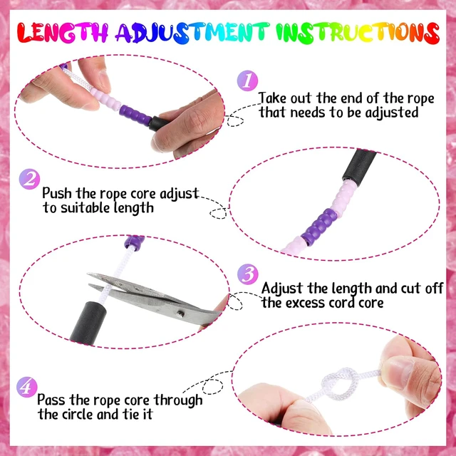 Alt view image 4 of 7 - 36 Pack Jump Ropes for Kids Adults, Adjustable Length Free Segmented Skipping Rope Bulk for Toys, Soft Beaded Jumping Ropes for Women Men Fitness Exercise Training Workout Weight Loss, 9 Colors
