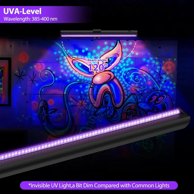 Alt view image 5 of 7 - Black Light for Blacklight Tapestry, Poster Light, 2 Pack