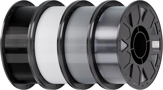 Main image of PETG 3D Printer Filament 1.75mm 4KG, Black+White+Grey+Transparent