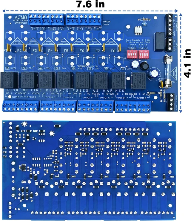 Alt view image 4 of 6 - ACM8CB Power Controller Module, 12-24V DC, Compatible with Altronix ACM8CB