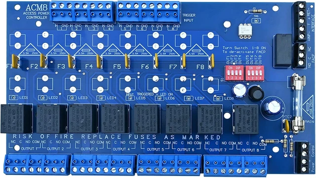 Alt view image 5 of 6 - ACM8CB Power Controller Module, 12-24V DC, Compatible with Altronix ACM8CB