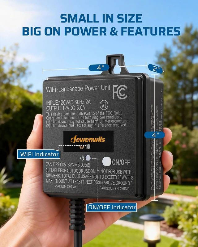 Alt view image 6 of 7 - 60W WiFi Low Voltage Transformer, 120V AC to 12V DC