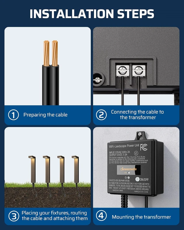 Alt view image 7 of 7 - 60W WiFi Low Voltage Transformer, 120V AC to 12V DC