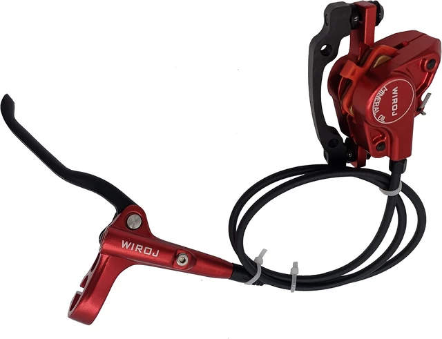 Alt view image 3 of 6 - Mountain Bike Hydraulic Disc Brake Set, Front & Rear Disc Brake Kit Fit Bicycle MTB XC Trail, e-Bike, Fat Bike, Upgrade kit for Mechanical Disc Brake (Red - Left Front & Right Back)