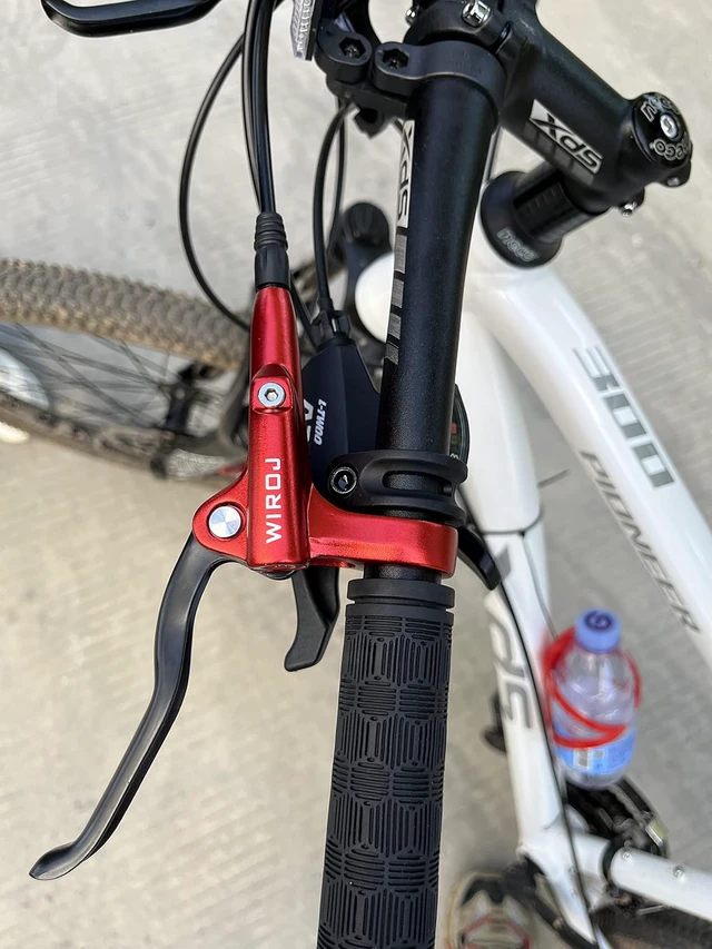 Alt view image 6 of 6 - Mountain Bike Hydraulic Disc Brake Set, Front & Rear Disc Brake Kit Fit Bicycle MTB XC Trail, e-Bike, Fat Bike, Upgrade kit for Mechanical Disc Brake (Red - Left Front & Right Back)