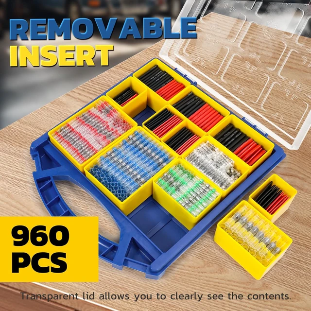Alt view image 2 of 7 - 960PCS Solder Seal Connectors Kit with 3:1 Heat Shrink Tubing