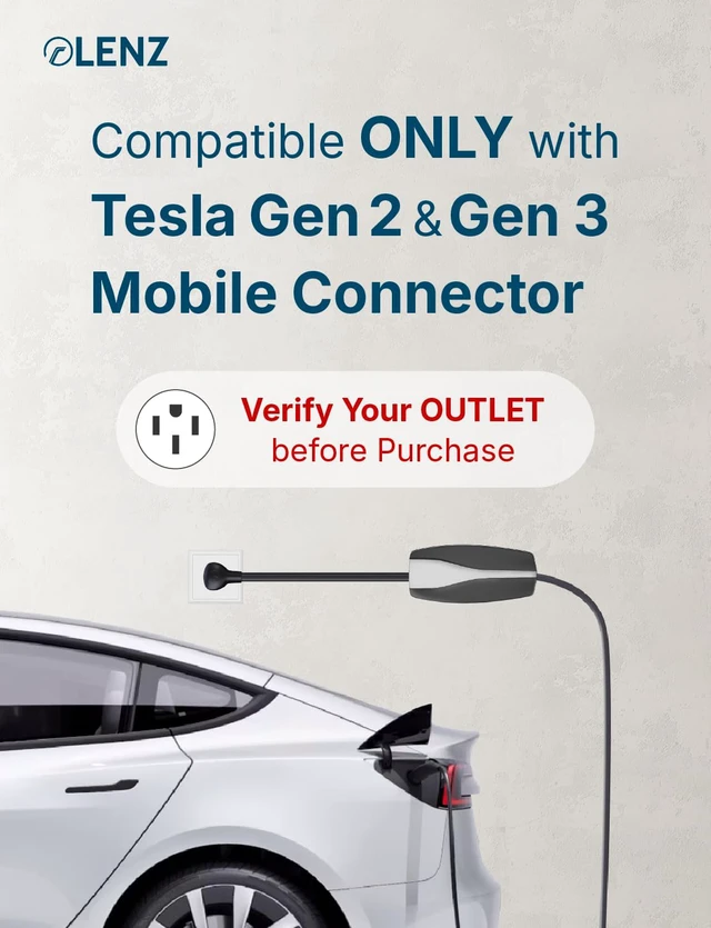 Alt view image 4 of 7 - NEMA 14-50 Adapter for Tesla Mobile Connector Gen 2 and 3, 10 in