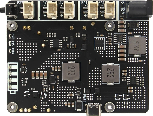 Main image of X1203 5V UPS Expansion Board for Raspberry Pi 5, Wide 6-18V Input