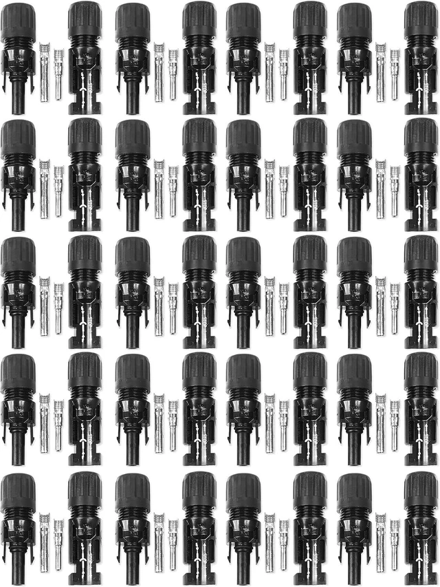 Main image of Staubli MC4 Male & Female Solar Panel Connectors (10 Pairs) for PV Cable, Made in USA