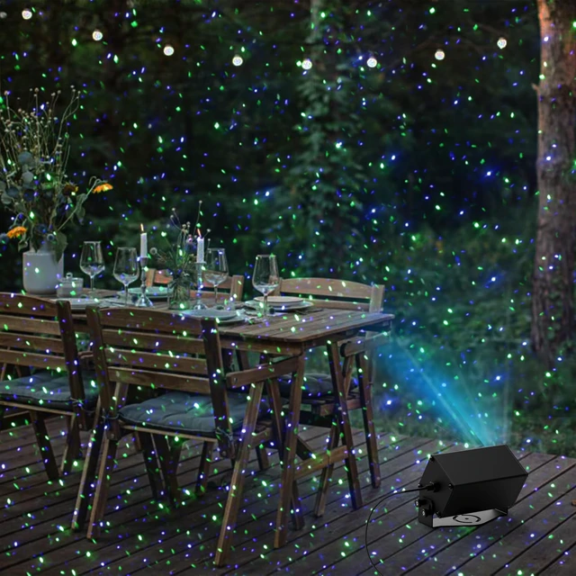 Alt view image 7 of 7 - Outdoor Laser Lights Projector, RGB Color Firefly Lights Projection Light, Christmas Star Projector with Remote Control, Holiday Halloween Decor for Home, Garden, Trees, RGB 3 Color Motion