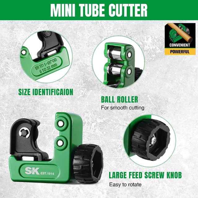 Alt view image 4 of 7 - Copper Pipe Cutter with 52100 Bearing Steel Blade for 1/4"-1 1/4" OD Tube