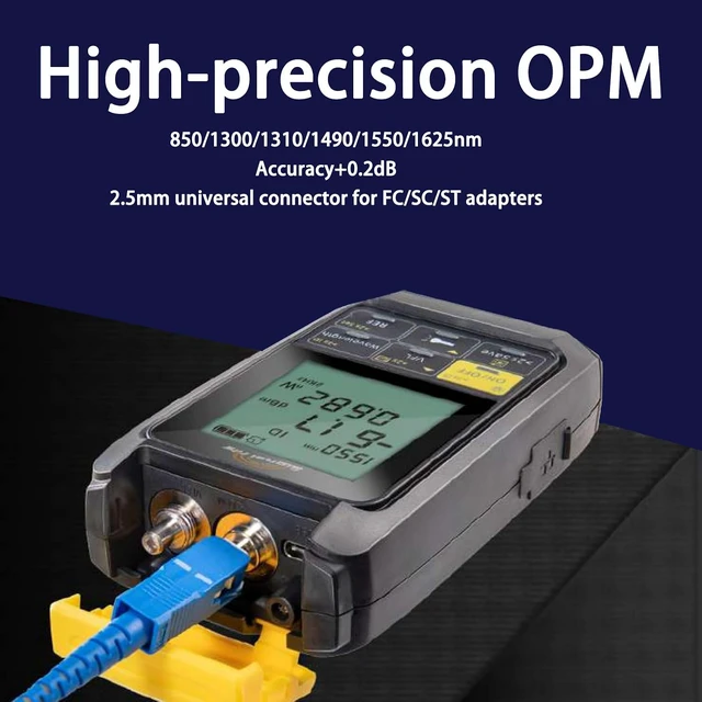 Alt view image 5 of 6 - 6 in 1 Fiber Optic Tester with Optical Power Meter,-50~+30dBm,VFL Function & RJ45 Cable Test, 8501625nm Multi-Wavelength, Type-C Rechargeable, 500 Data Storage, Backlight Display, Handheld Tool