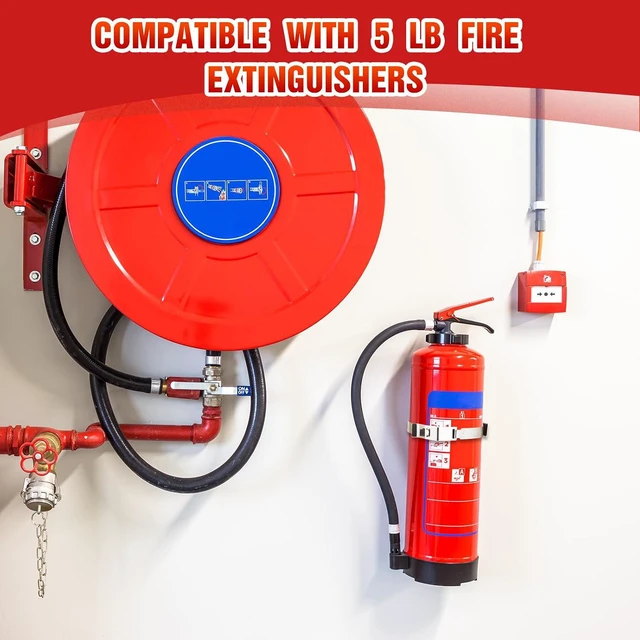Alt view image 6 of 6 - 5 Pack Fire Extinguisher Bracket 5 lb Wall Mount Stainless Steel Fire Extinguisher Holder for Home Truck Vehicle (Black)
