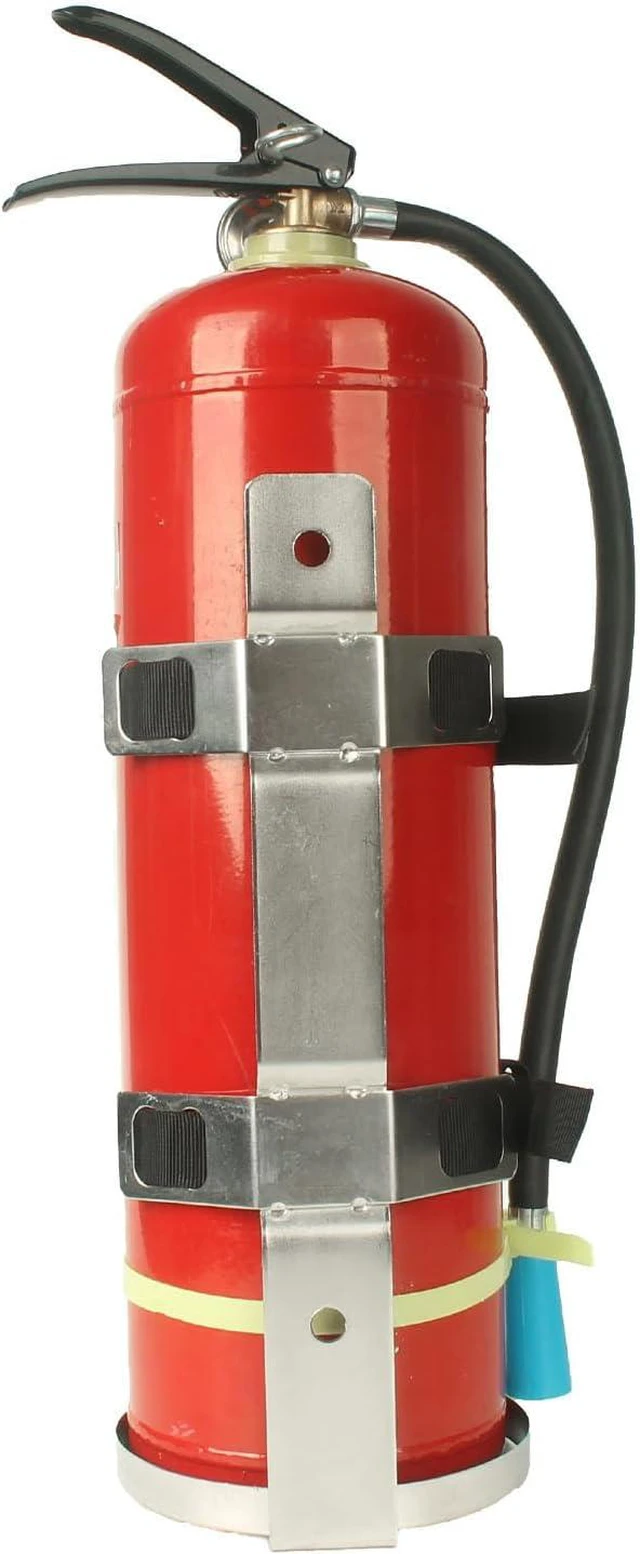 Alt view image 3 of 6 - Fire Extinguisher Mount,Wall Hanging Bracket,Fire Extinguisher Holder for Home, Car, RV, Truck, Mini Fire Extinguishers (5LB Stainless Steel Color 2Pcs)