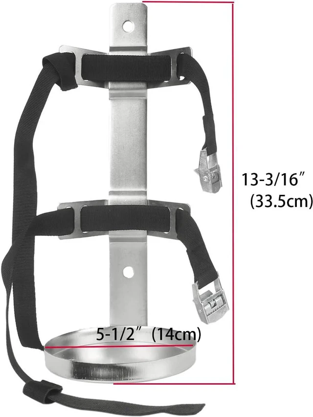 Alt view image 5 of 6 - Fire Extinguisher Mount,Wall Hanging Bracket,Fire Extinguisher Holder for Home, Car, RV, Truck, Mini Fire Extinguishers (5LB Stainless Steel Color 2Pcs)