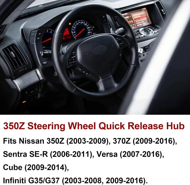 Alt view image 2 of 6 - 350Z Steering Wheel Quick Release Hub G35 Hub Adapter, Compatible with 350Z, 370Z, Sentra, Versa, Amada, Cube, Infiniti G35/G37