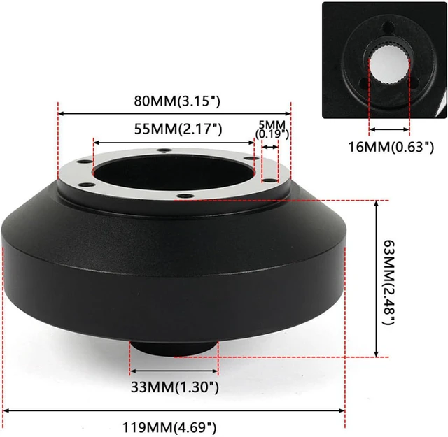 Alt view image 3 of 6 - 350Z Steering Wheel Quick Release Hub G35 Hub Adapter, Compatible with 350Z, 370Z, Sentra, Versa, Amada, Cube, Infiniti G35/G37
