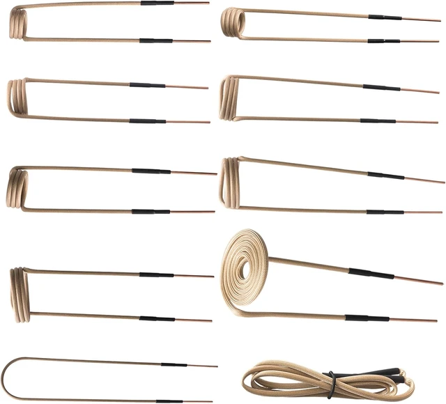 Main image of Upgrated 10Pcs Induction Heater Coil Kit,magnetic induction coil insulation is not easy to come off, high durability suitable for magnetic induction heater