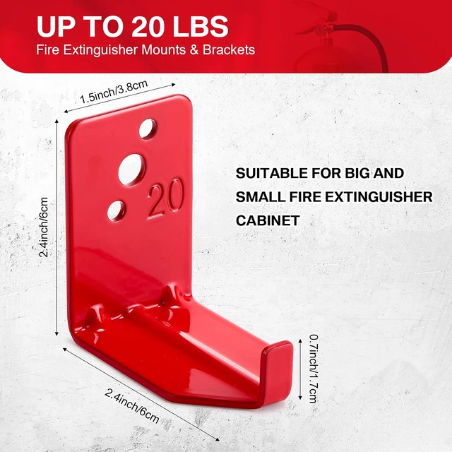 Alt view image 2 of 7 - 40 Pack Fire Extinguisher Wall Mount Bracket 5-40 Lb,Novelty Style