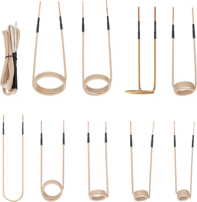 Main image of Induction Heater Coil Kit 10pcs, Induction Heater Coils with Variety of Sizes, Flexible and Long Life Magnetic Induction Coils, Suitable for Magnetic Induction Heaters Removing Rusty Bolts & Nuts