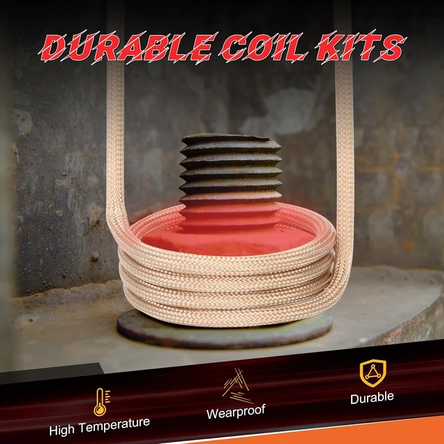 Alt view image 7 of 7 - Induction Heater Coil Kit 10pcs, Induction Heater Coils with Variety of Sizes, Flexible and Long Life Magnetic Induction Coils, Suitable for Magnetic Induction Heaters Removing Rusty Bolts & Nuts
