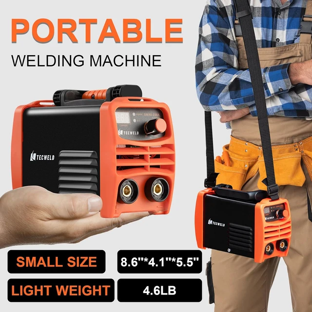 Alt view image 6 of 7 - 200A Stick Welder 110V, Mini Portable Inverter Welding Machine with Synergic Control, Digital Display, Hot Start, Arc Force, Anti-Stick - Includes Helmet,Gloves,20 Rods & Accessories