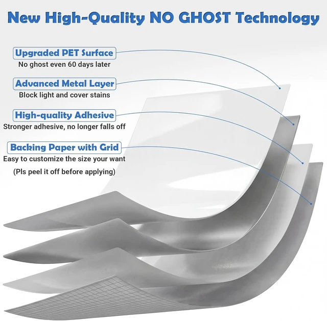 Alt view image 4 of 7 - White Board Dry Erase Paper, 72" x 48" Large Whiteboard Wallpaper, with 8 Markers, Stain-Proof & Super Sticky, No Ghost, 6' x 4' Peel and Stick Dry Erase Board Paper Roll for Wall/Home/Office
