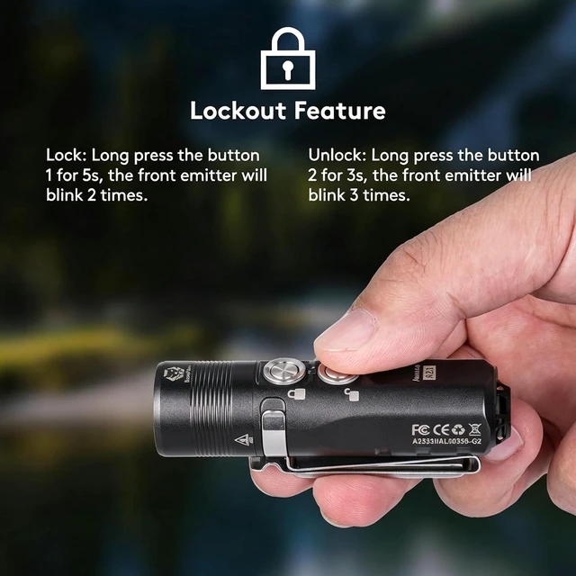 Alt view image 3 of 7 - Aurora A23 Small Keychain Flashlight 1,000 Lumens Super Bright with Magnetic Pocket Clip, USB-C Rechargeable, IPX8 Waterproof Metal Mini LED Keyring Flashlight, EDC Emergency Tool(Black)
